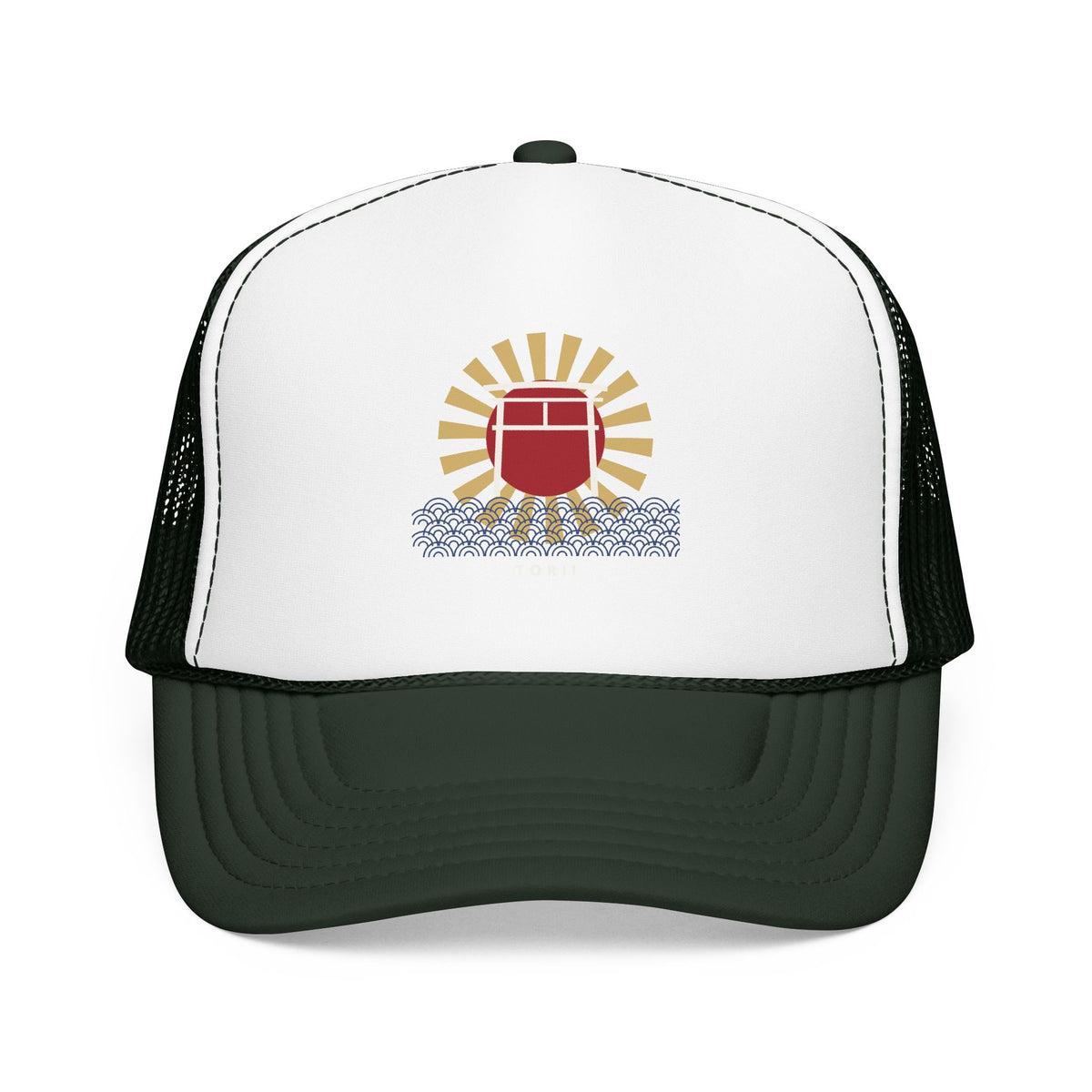 Torii Gate Trucker Cap in Dark Green