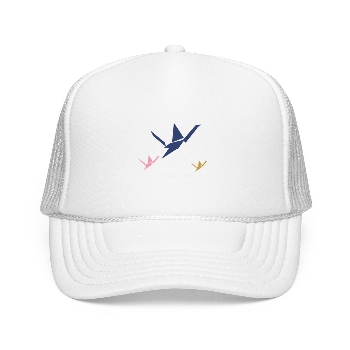 Senbazuru Trucker Cap in White