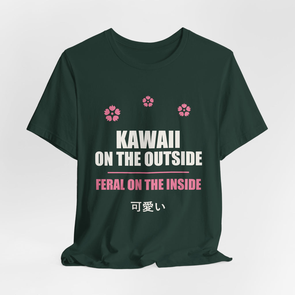 Kawaii But Feral Anime T-Shirt - original anime design, view 13
