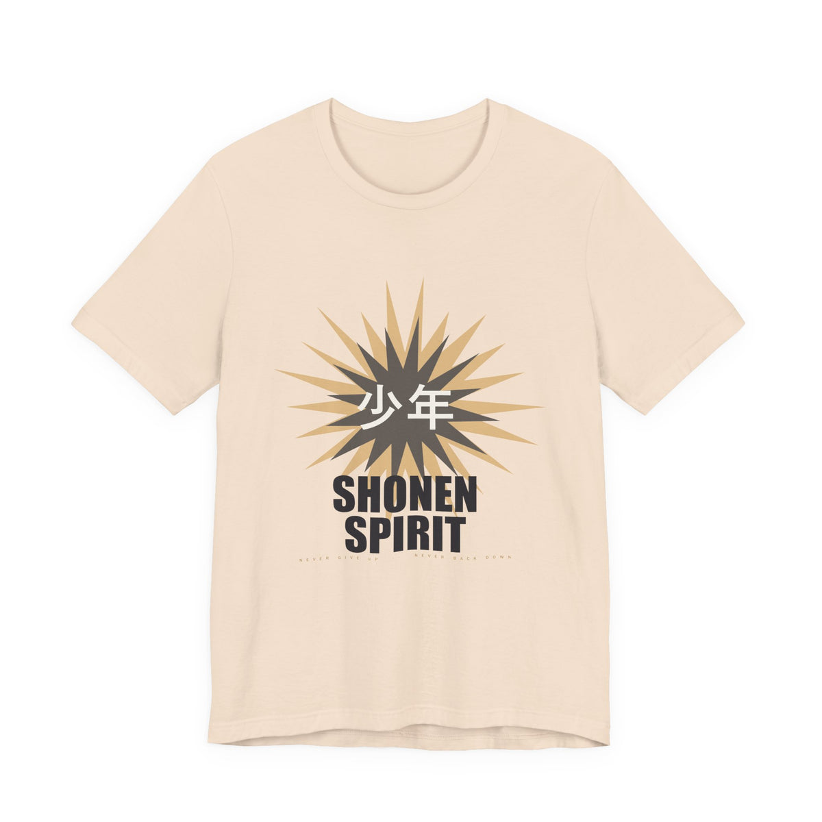 Shonen Spirit Anime T-Shirt in Soft Cream