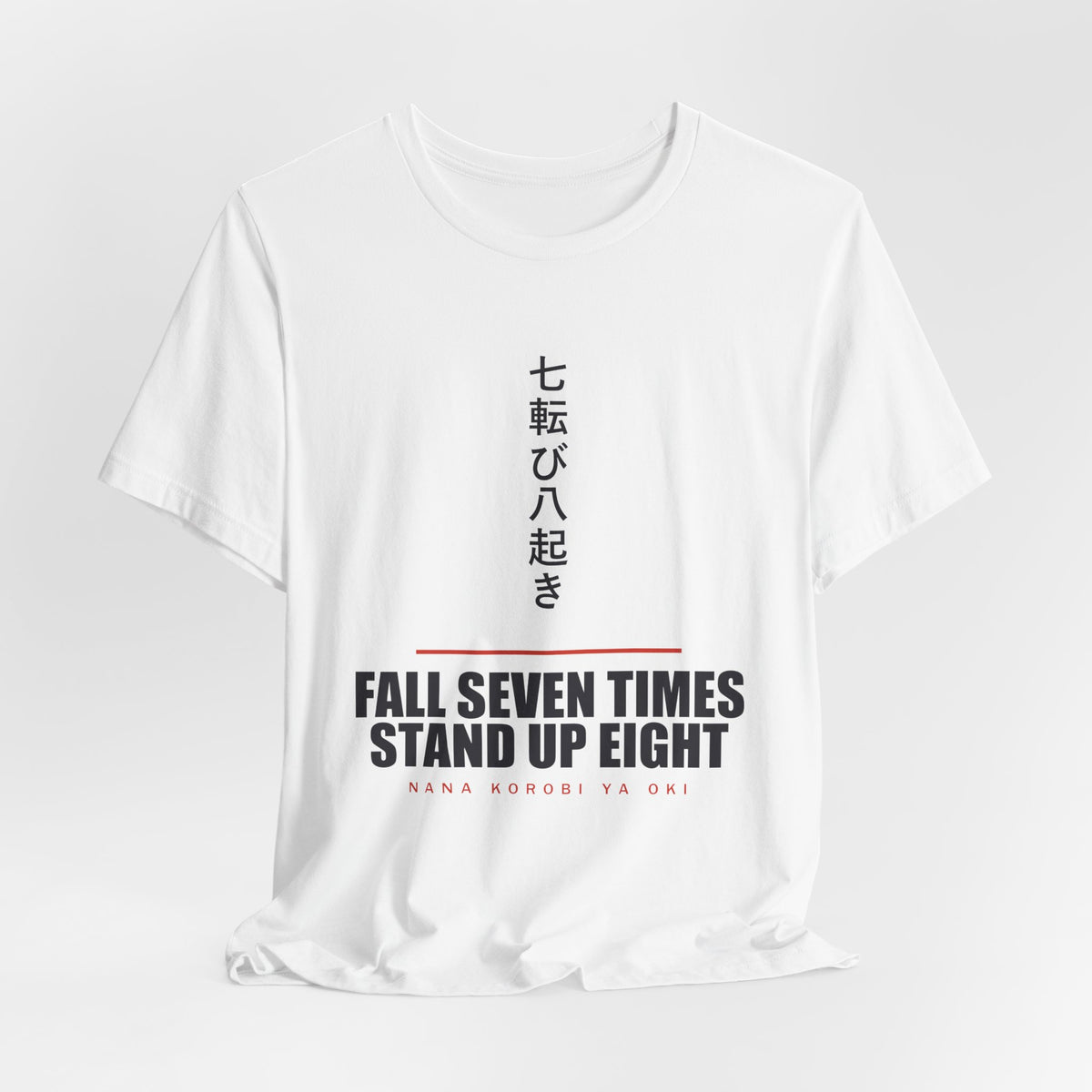 Fall Seven Times Anime T-Shirt - original anime design, view 4