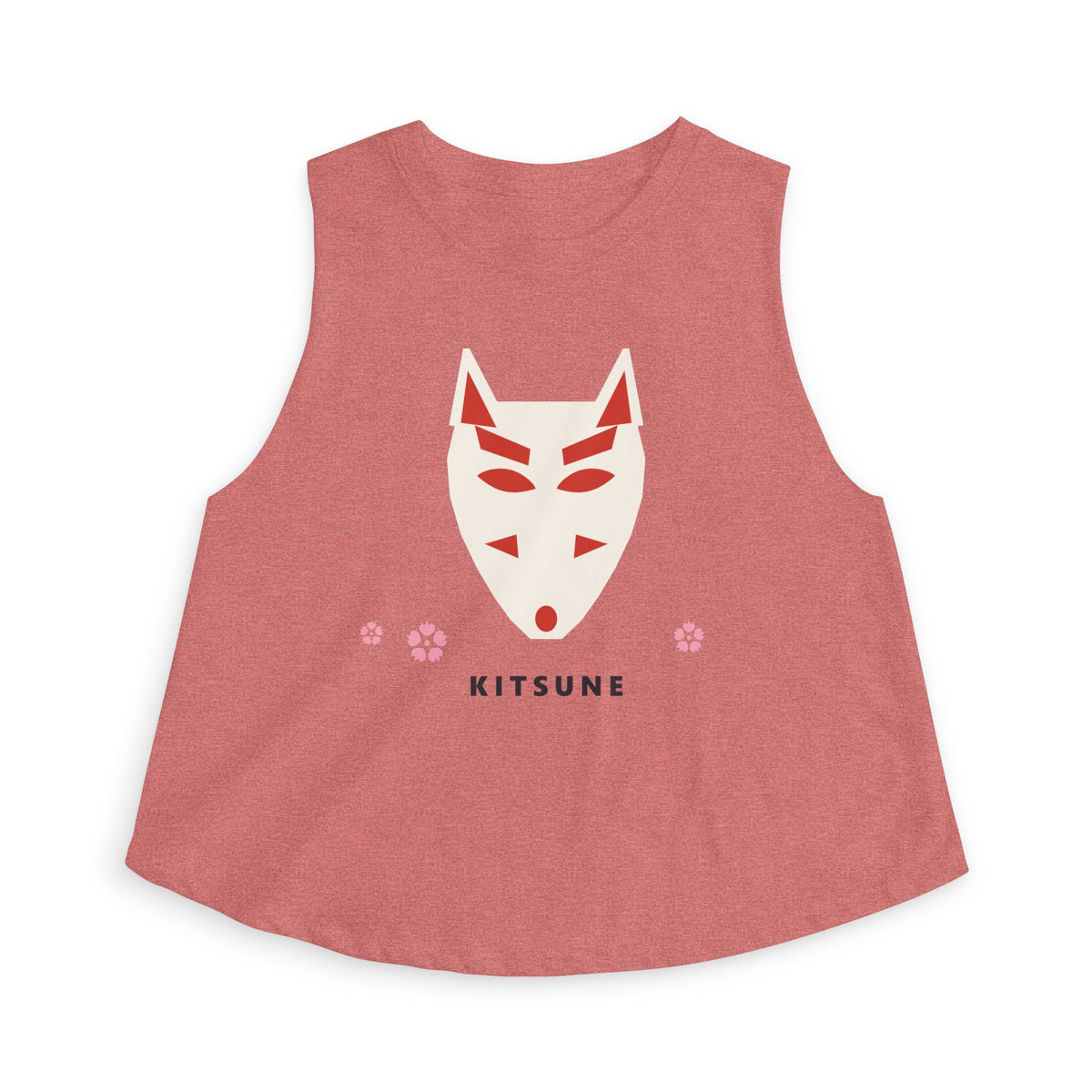 Kitsune Mask Crop Top in Heather Mauve
