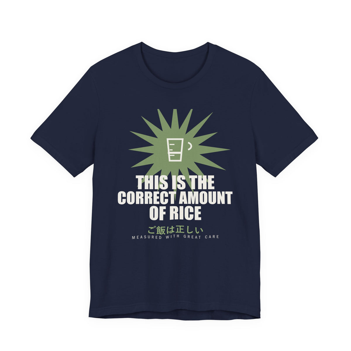 This Is The Correct Amount Of Rice Funny Anime T-Shirt in Navy