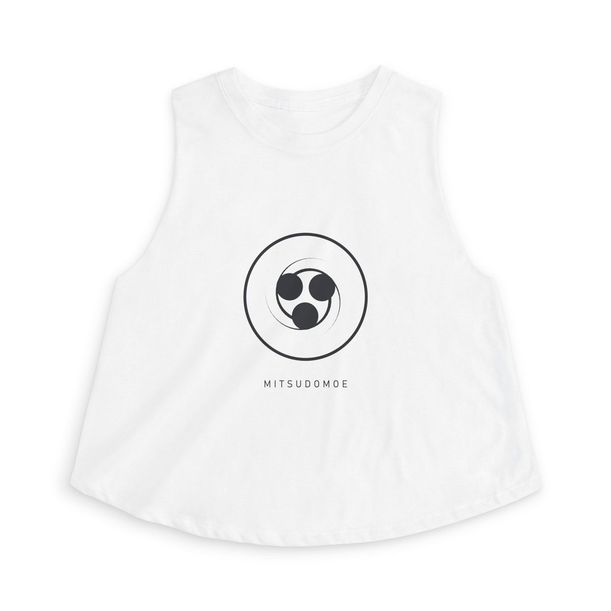 Mitsudomoe Crop Top in Solid White Blend