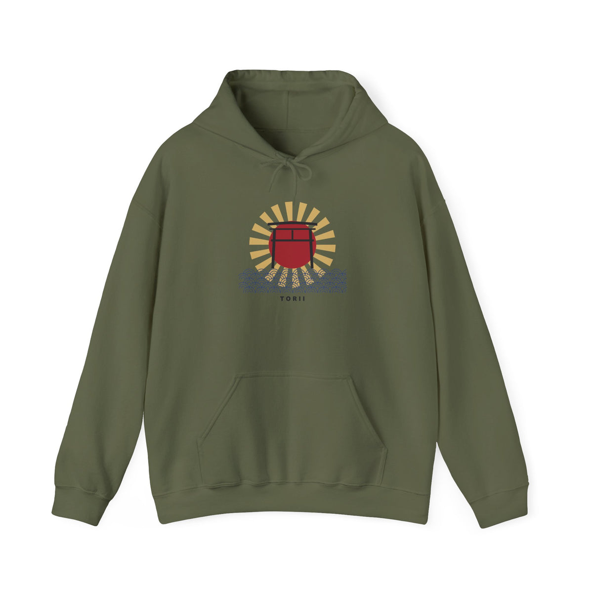 Torii Gate Hoodie in Military Green