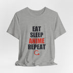 Eat Sleep Anime Repeat T-Shirt - original anime design, view 16