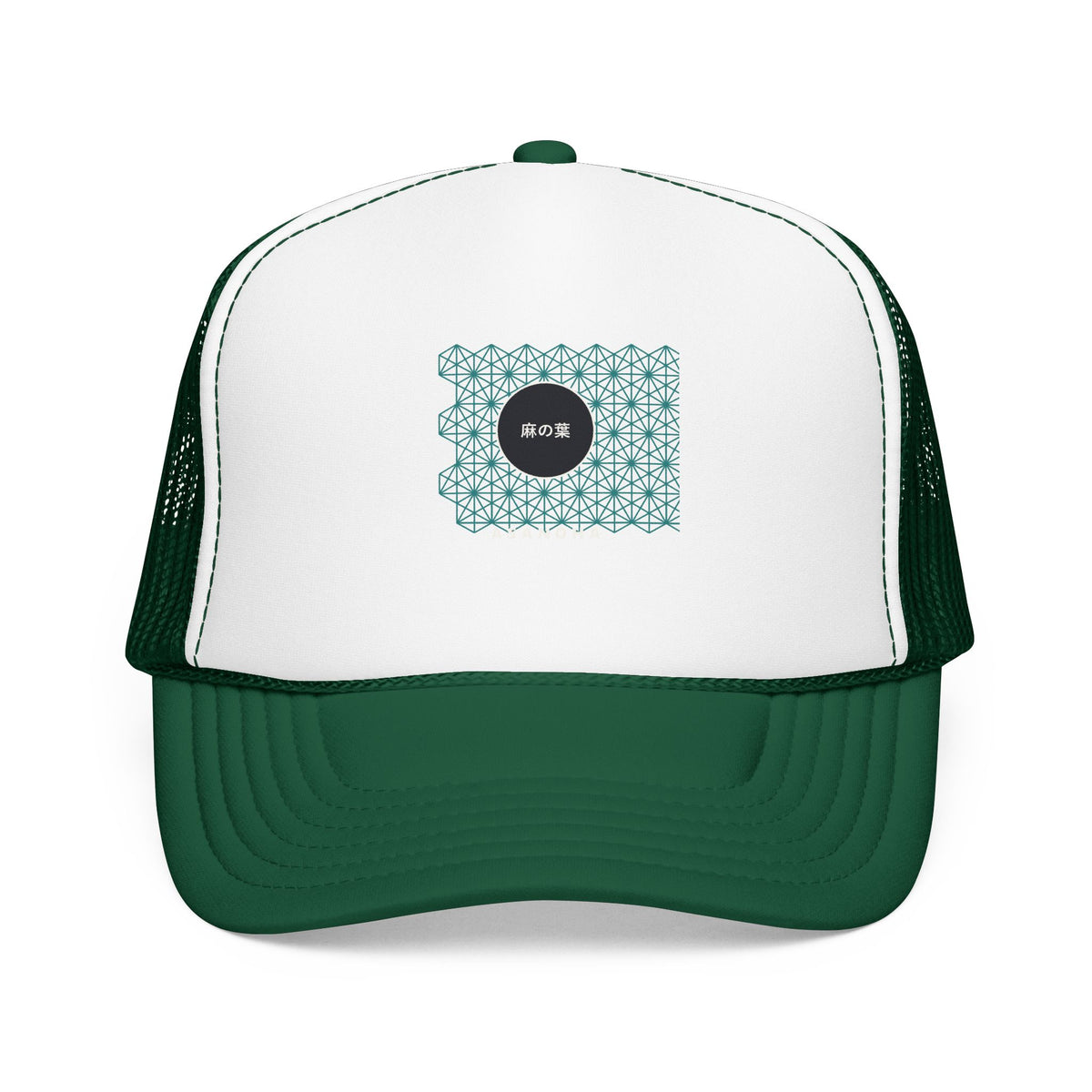Asanoha Trucker Cap in Kelly