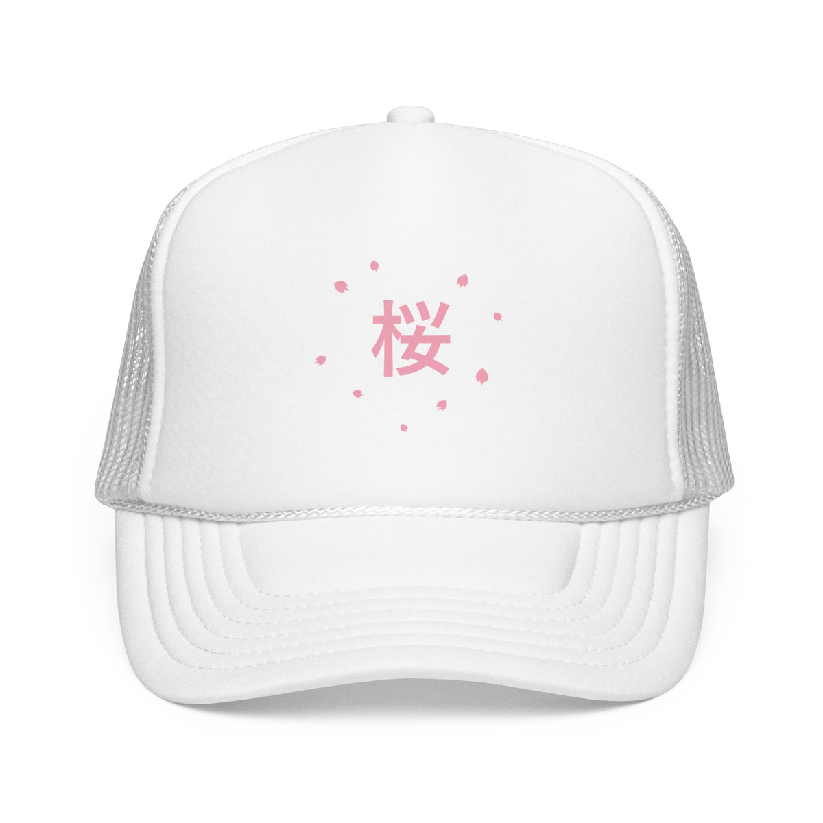 Sakura Season Trucker Cap in White