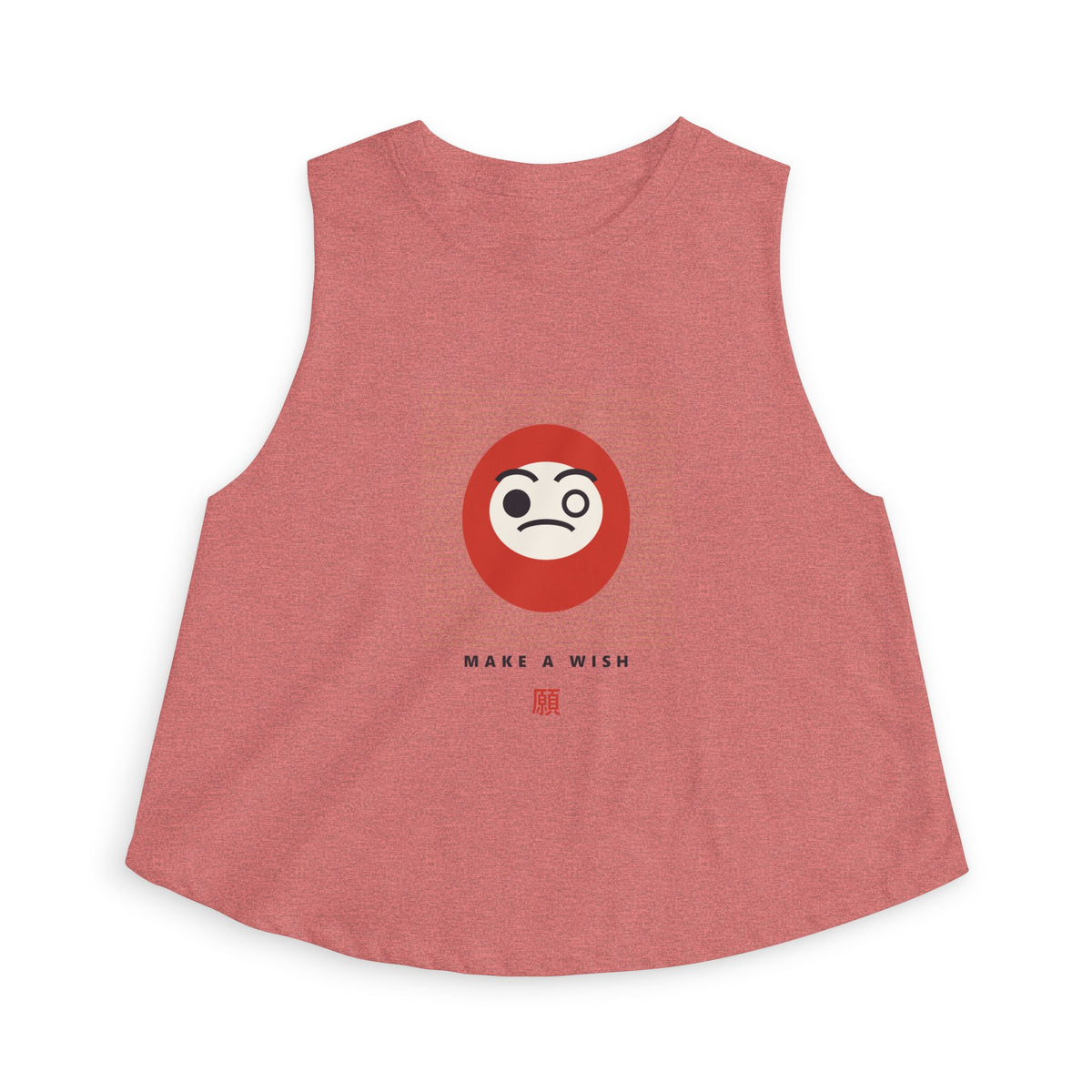 Daruma Wish Crop Top in Heather Mauve