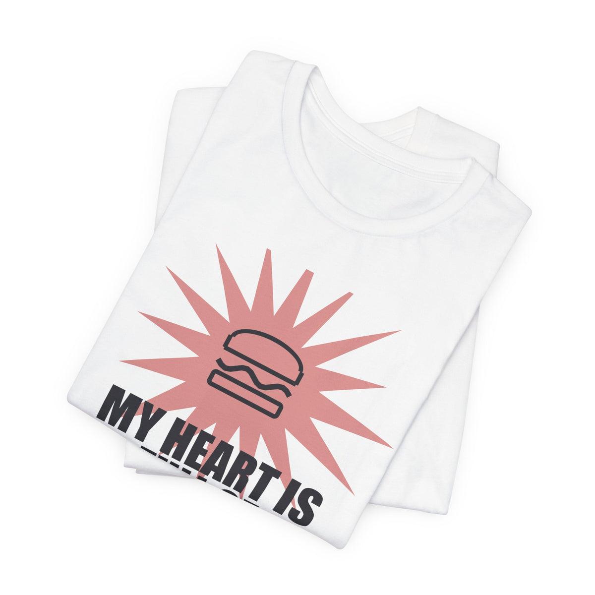 My Heart Is Full Of Sandwich Funny Anime T-Shirt - original anime design, view 2