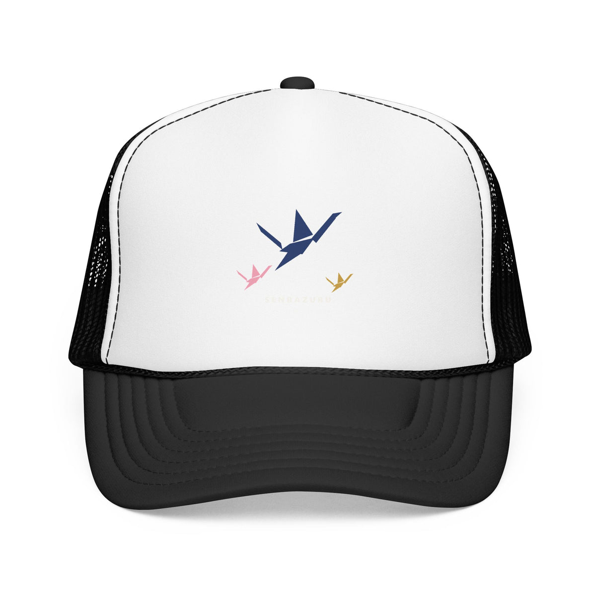 Senbazuru Trucker Cap in Black