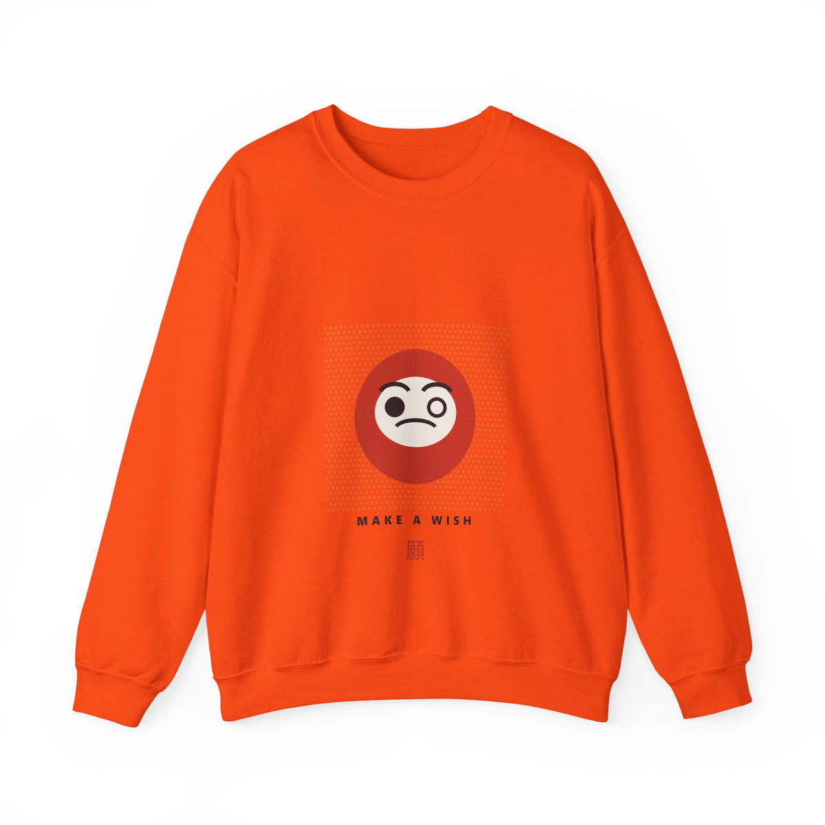Daruma Wish Sweatshirt in Orange