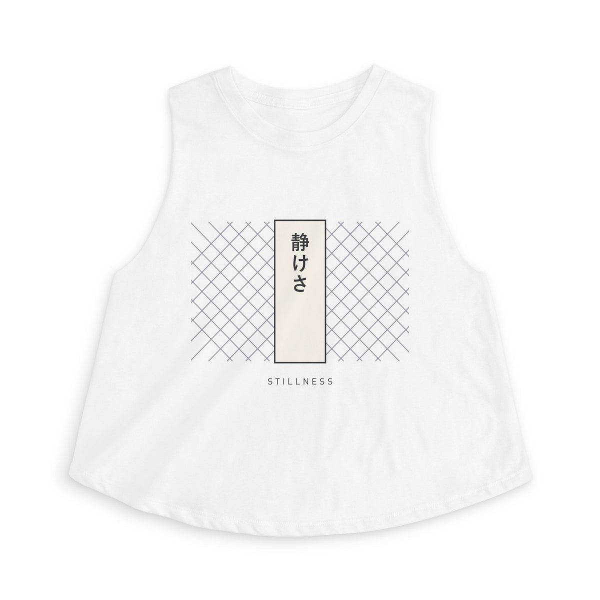 Stillness Crop Top in Solid White Blend