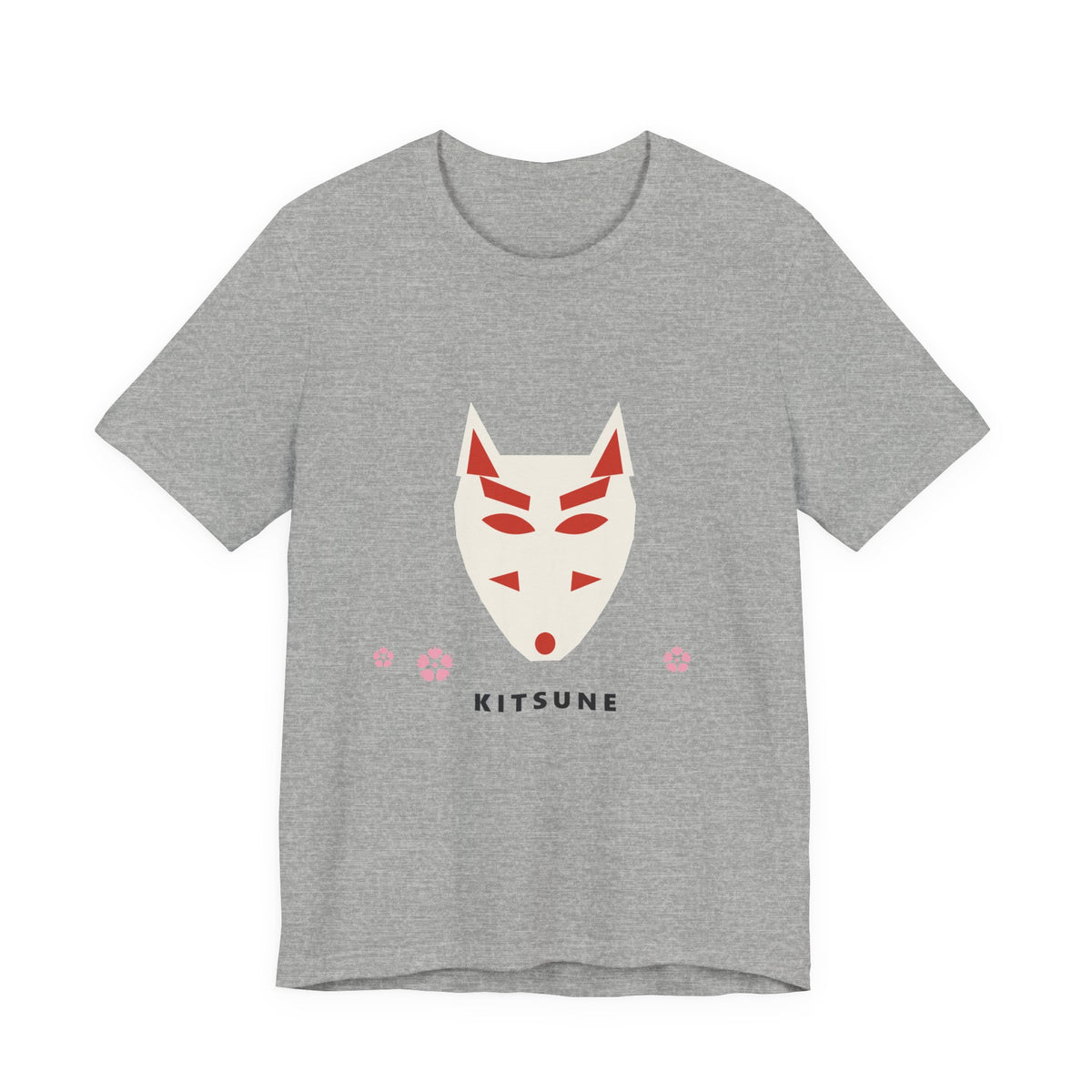 Kitsune Mask T-Shirt in Athletic Heather