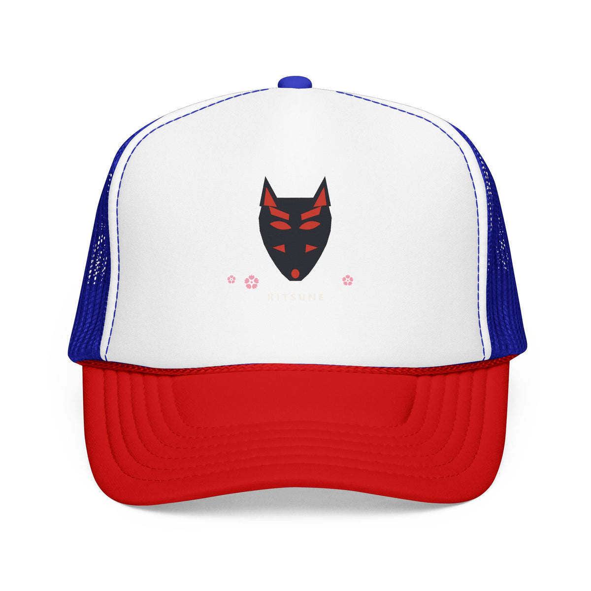 Kitsune Mask Trucker Cap in Red
