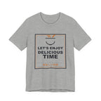 Let's Enjoy Delicious Time Funny Anime T-Shirt in Athletic Heather