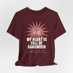 My Heart Is Full Of Sandwich Funny Anime T-Shirt - original anime design, view 24