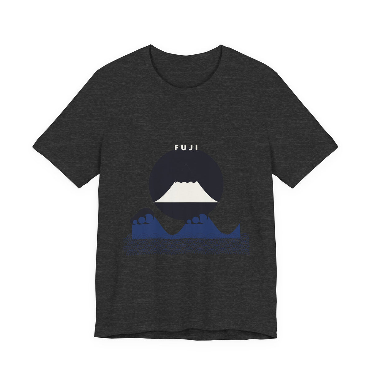 Fuji & Wave T-Shirt in Dark Grey Heather
