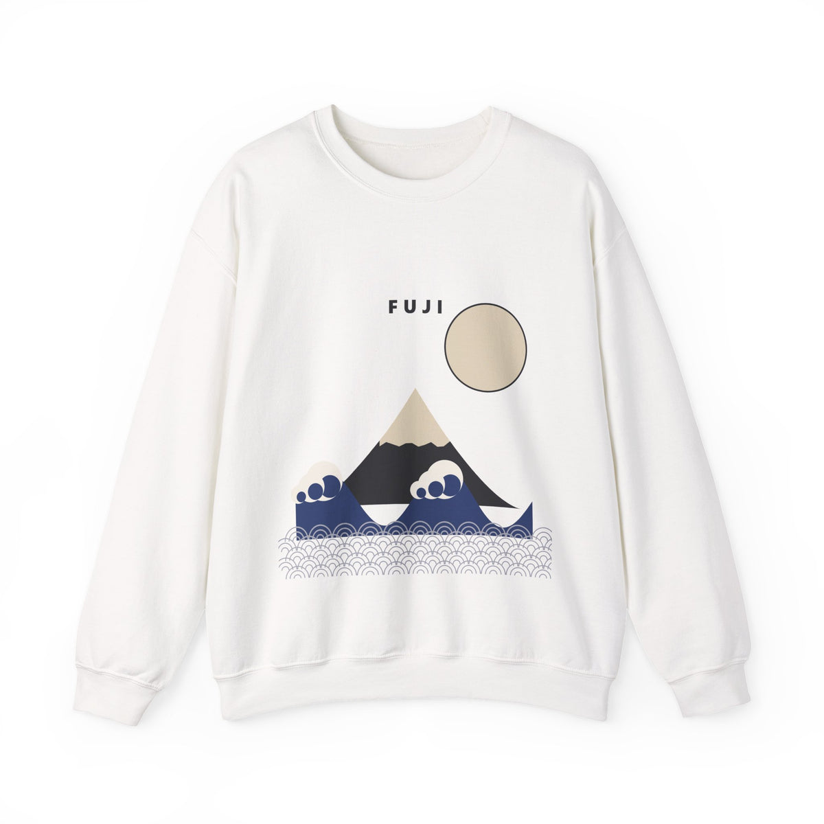 Fuji & Wave Sweatshirt in White