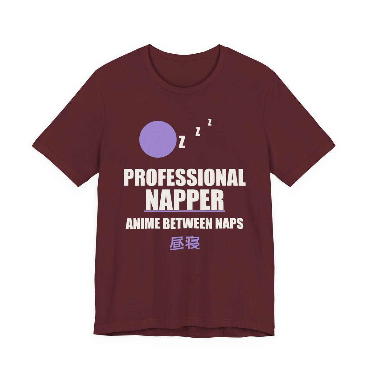 Professional Napper Anime T-Shirt in Maroon