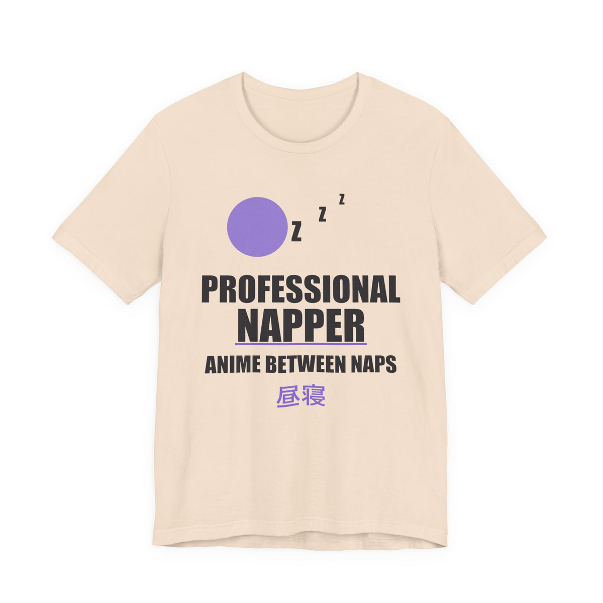 Professional Napper Anime T-Shirt in Soft Cream