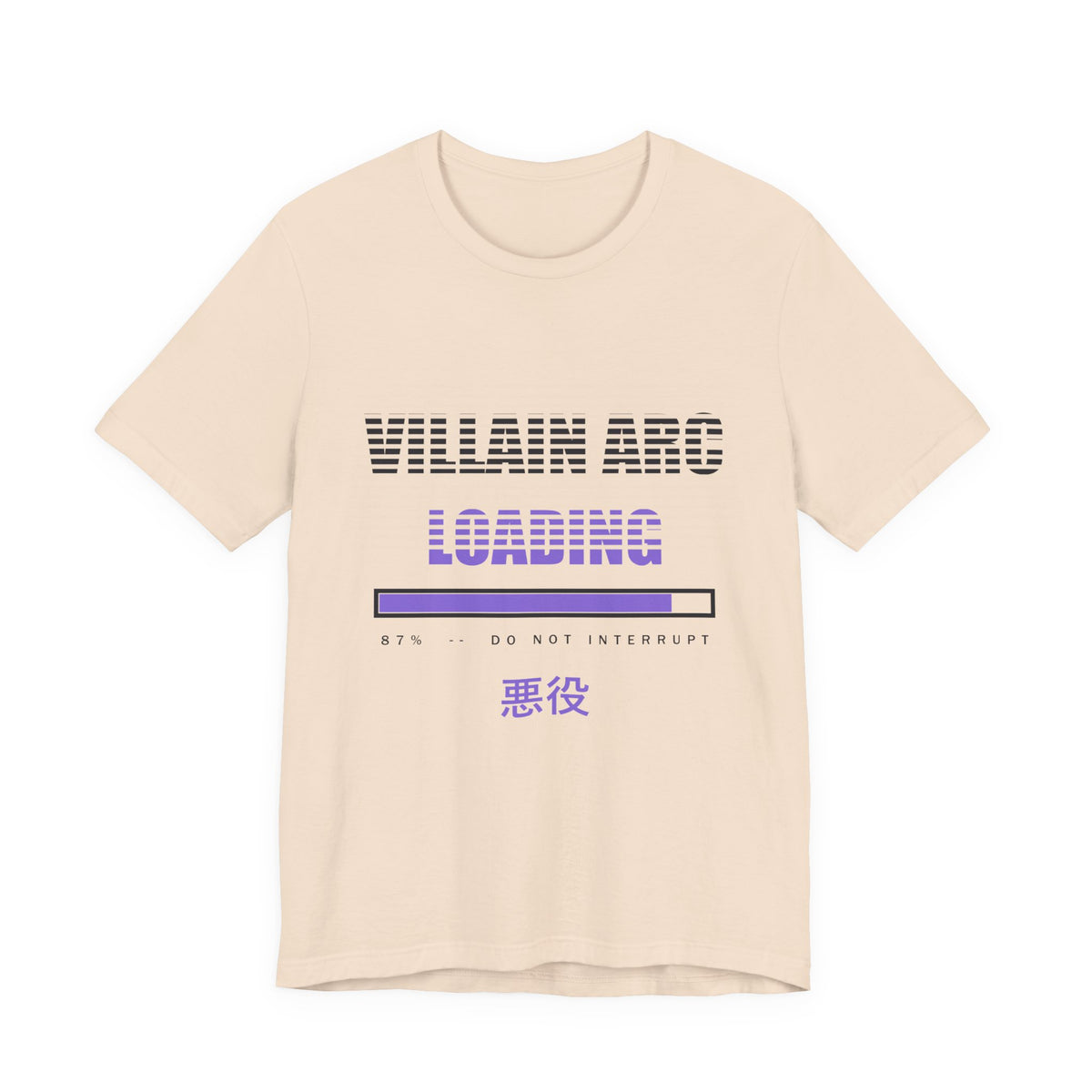 Villain Arc Loading Anime T-Shirt in Soft Cream