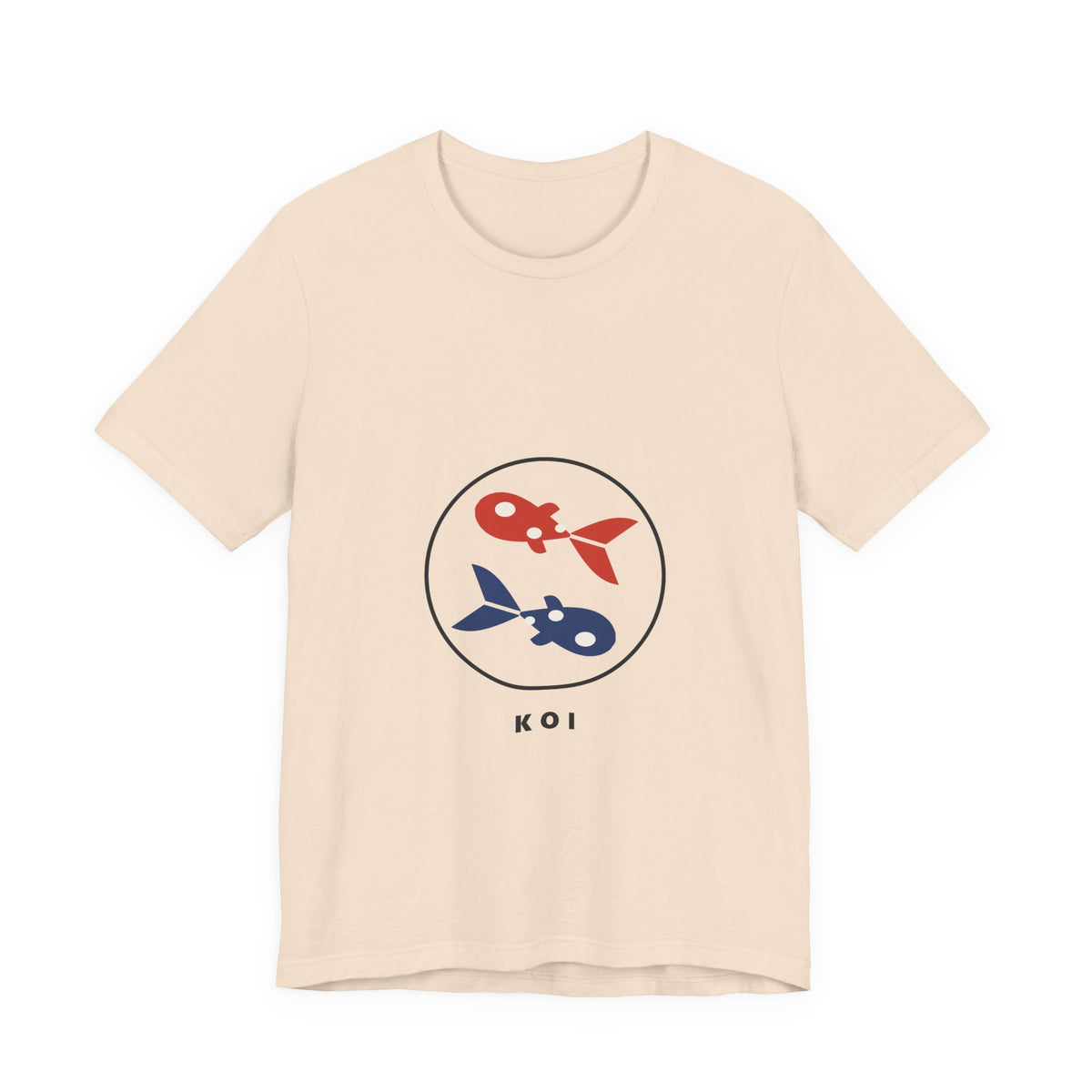 Koi Pair T-Shirt in Soft Cream
