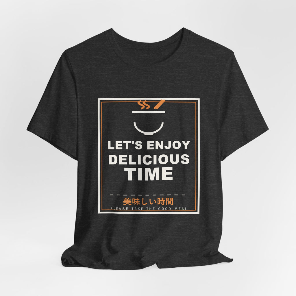Let's Enjoy Delicious Time Funny Anime T-Shirt - original anime design, view 18