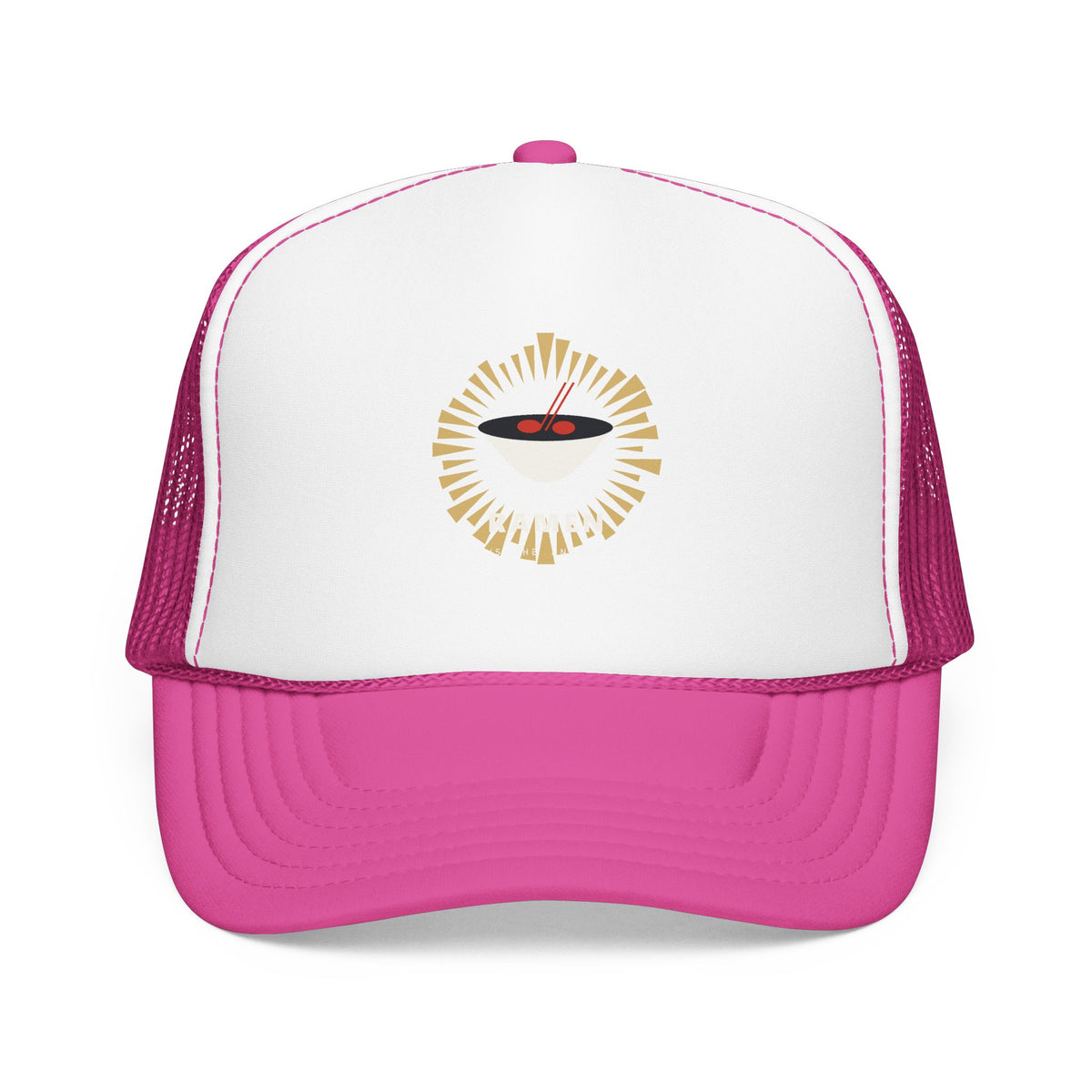 Ramen Is The Answer Trucker Cap in Hot Pink