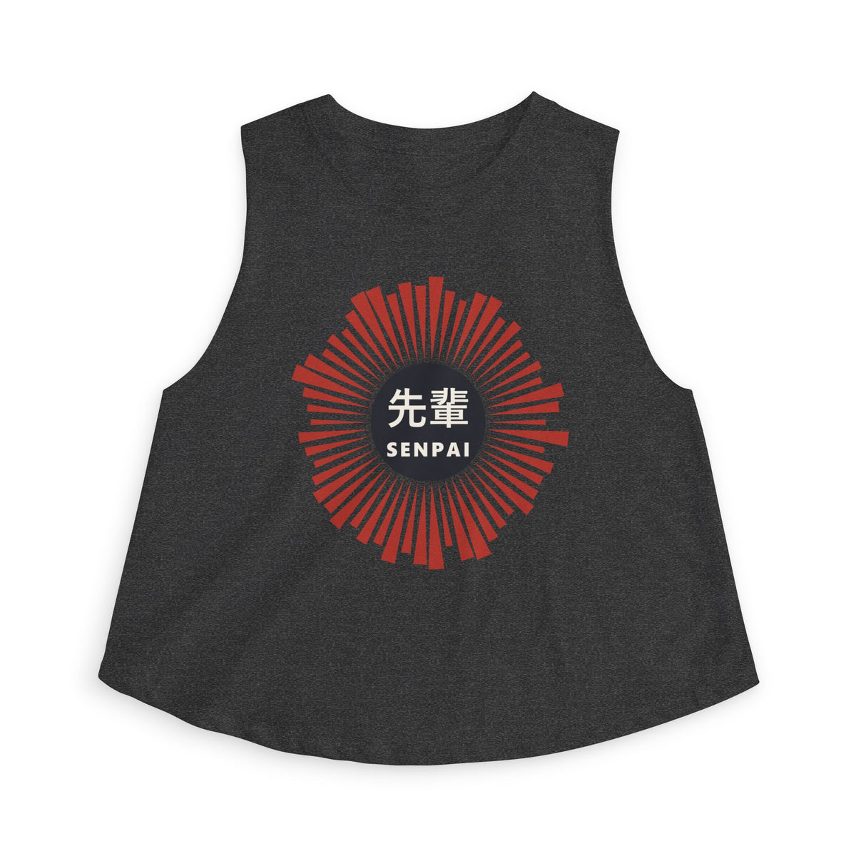Senpai Crop Top in Dark Grey Heather