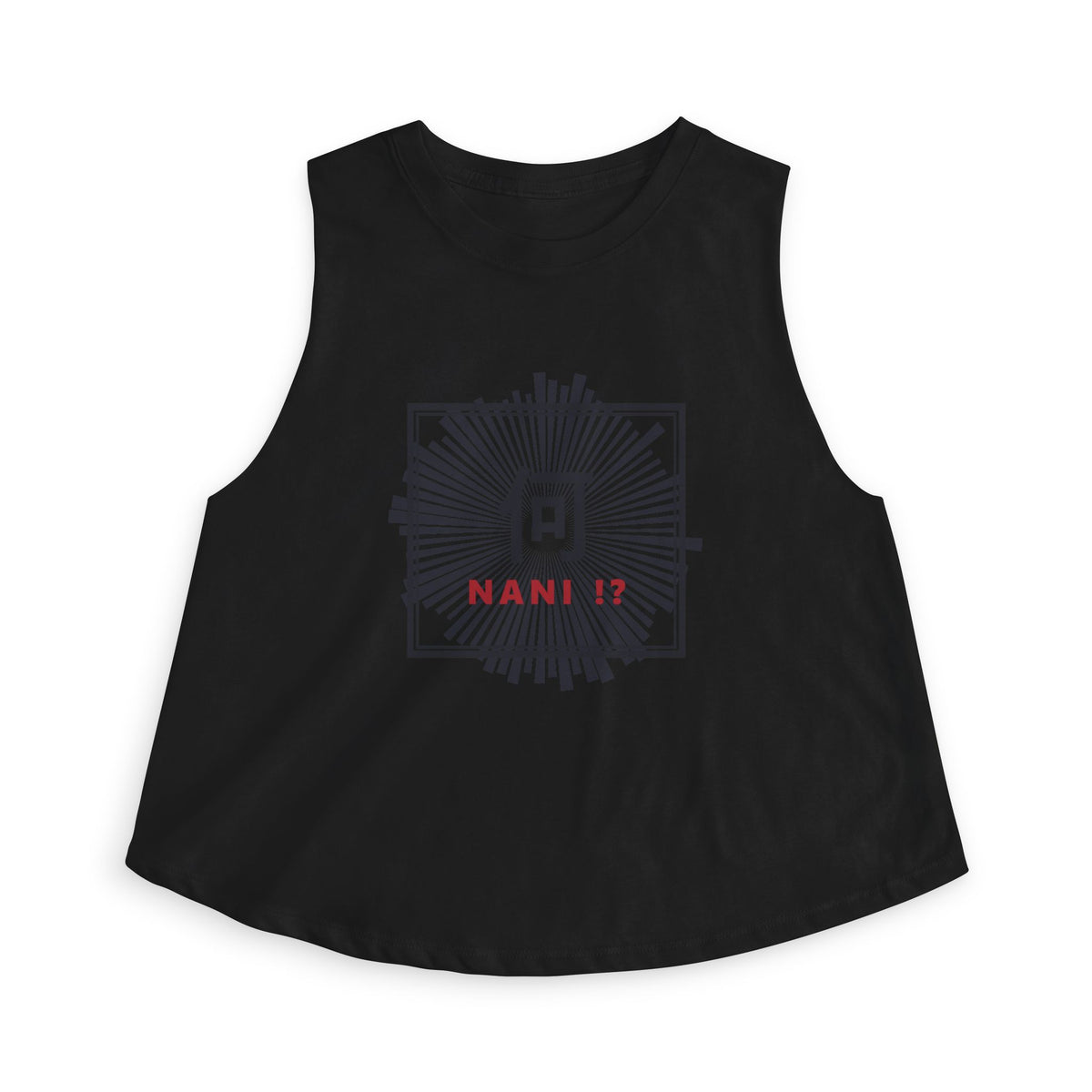 Nani!? Crop Top in Solid Black Blend