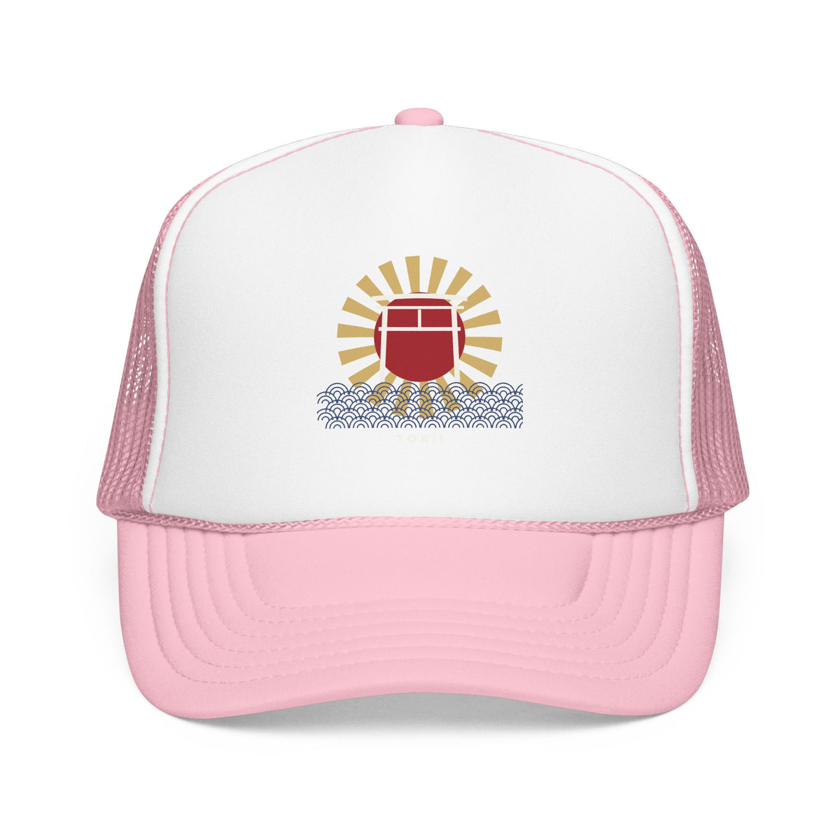 Torii Gate Trucker Cap in Light Pink