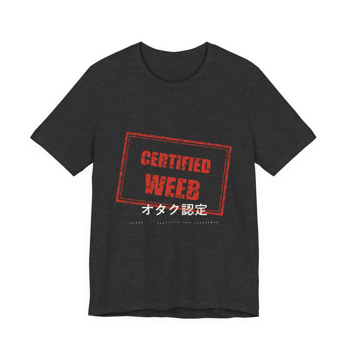 Certified Weeb Anime T-Shirt in Dark Grey Heather