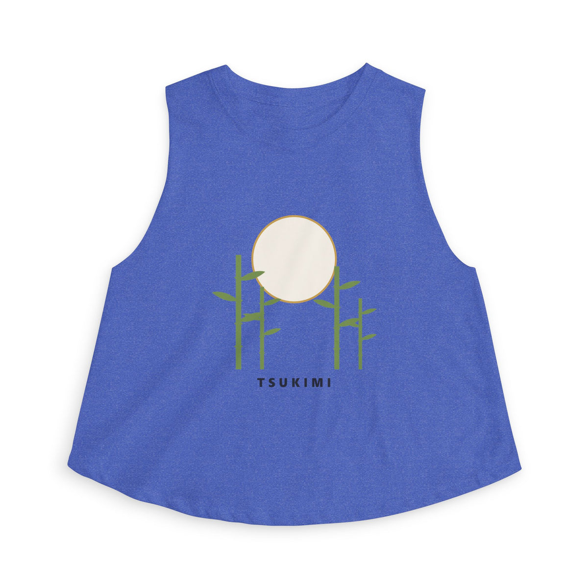 Tsukimi Crop Top in Heather True Royal