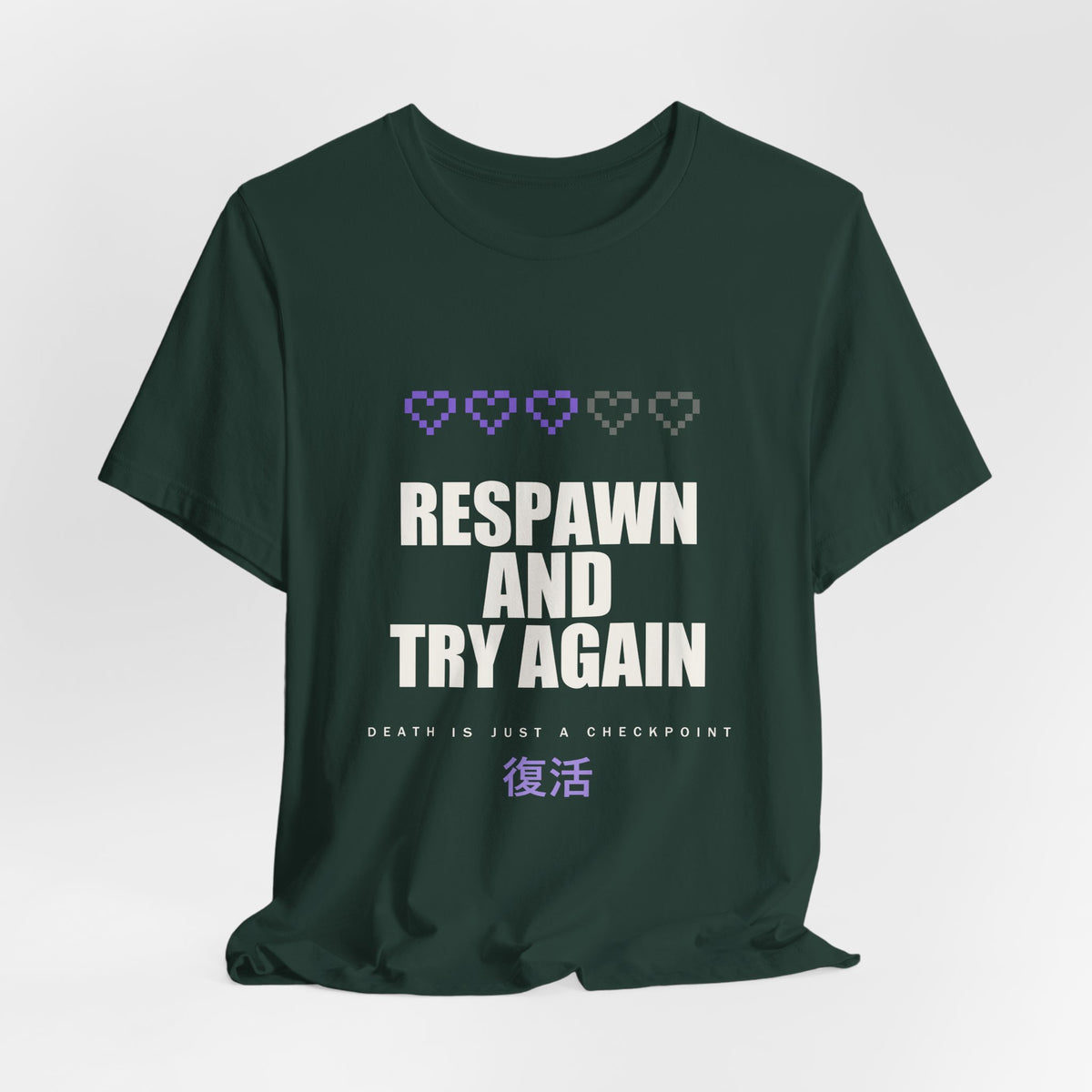 Respawn And Try Again Anime T-Shirt - original anime design, view 13
