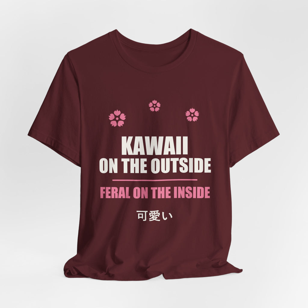 Kawaii But Feral Anime T-Shirt - original anime design, view 25