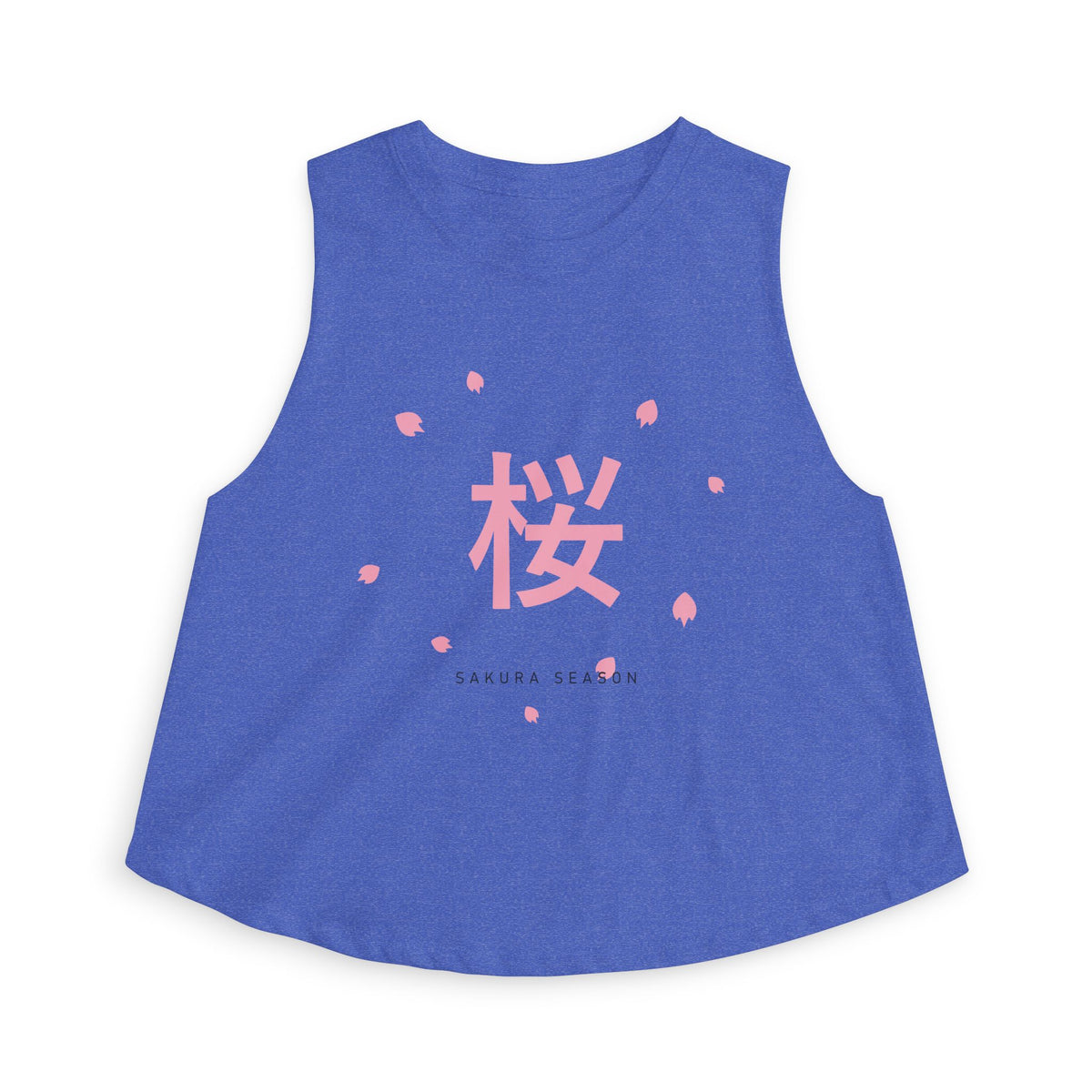 Sakura Season Crop Top in Heather True Royal