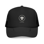 Mitsudomoe Trucker Cap in Black