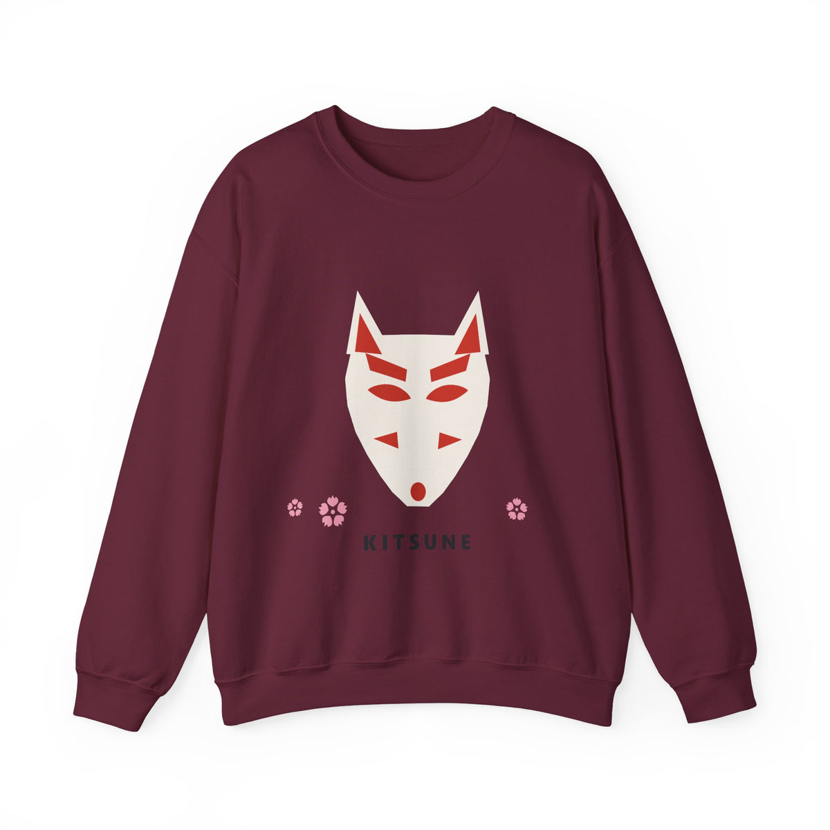 Kitsune Mask Sweatshirt in Maroon