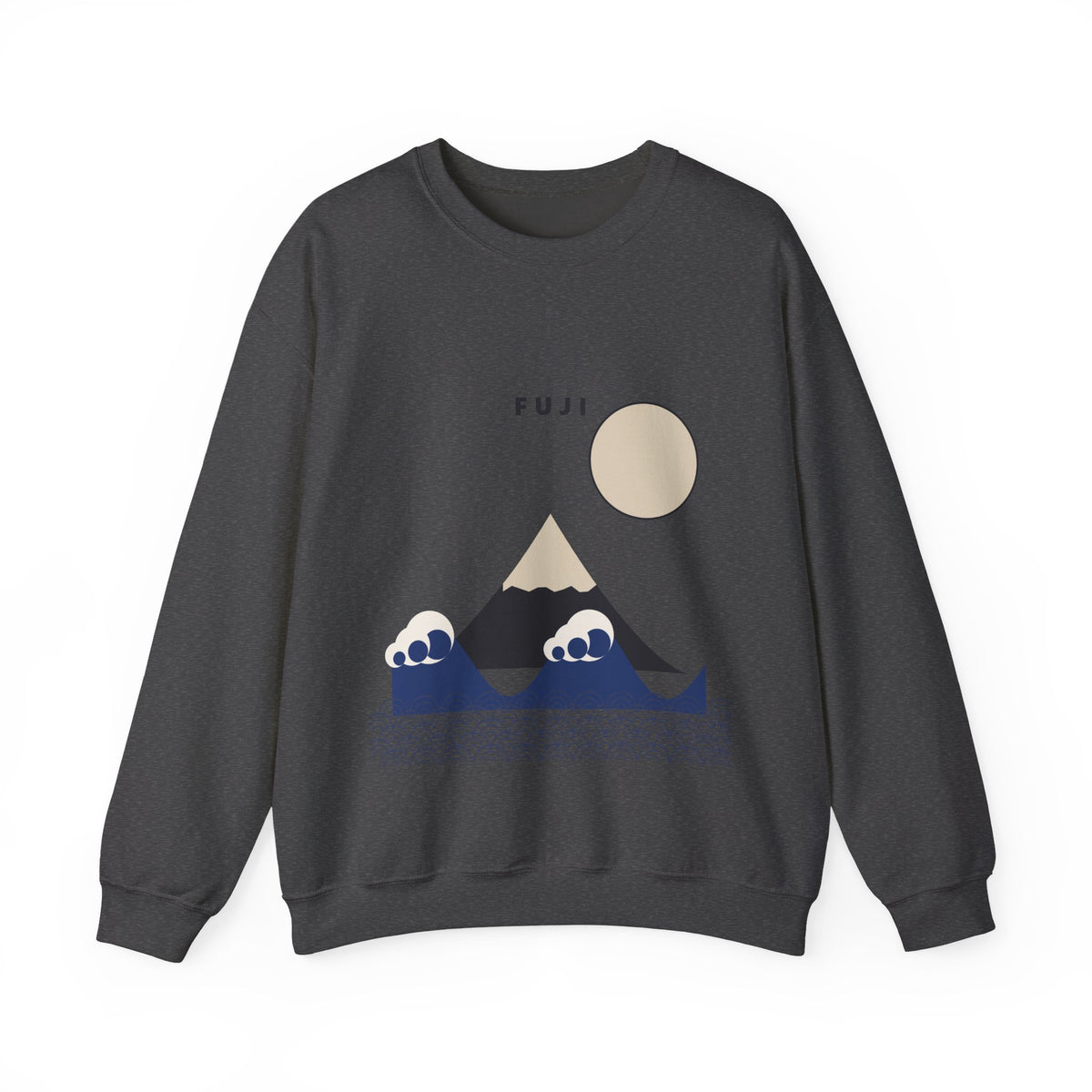 Fuji & Wave Sweatshirt in Dark Heather