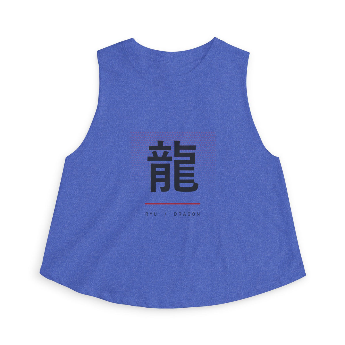 Ryu Dragon Crop Top in Heather True Royal