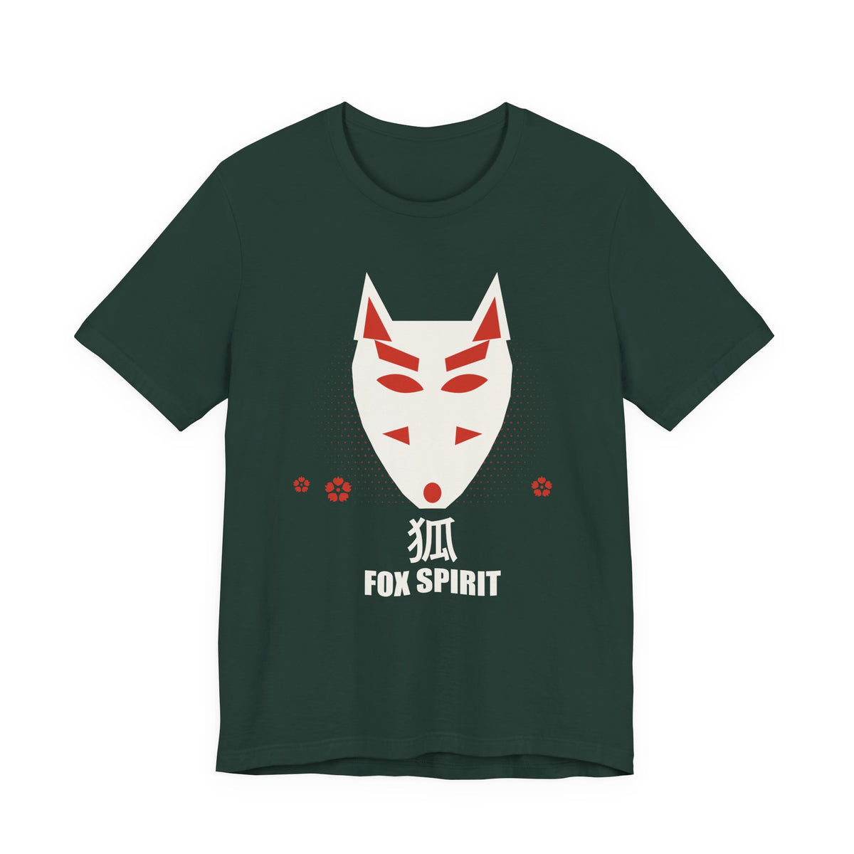 Fox Spirit Anime T-Shirt in Forest