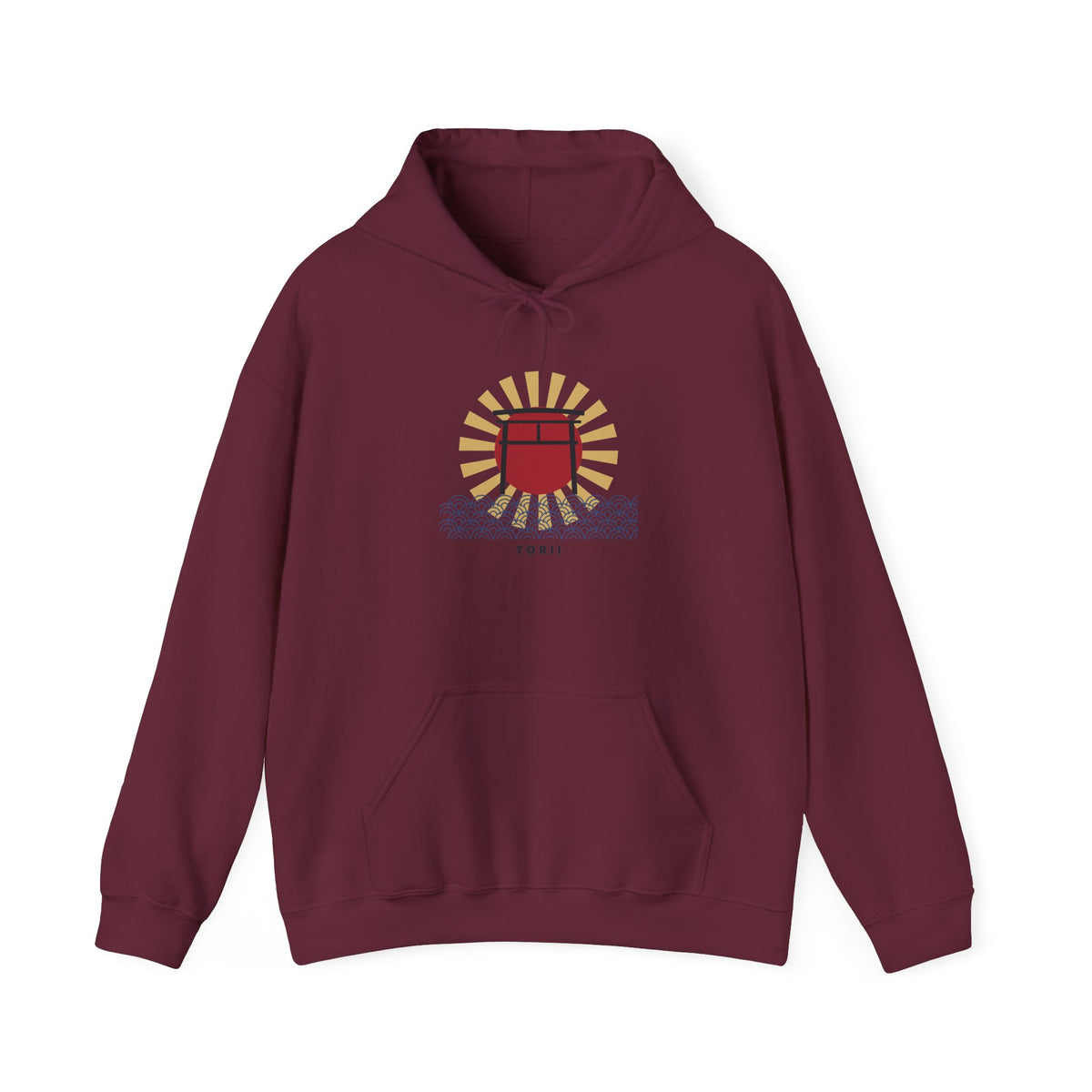 Torii Gate Hoodie in Maroon