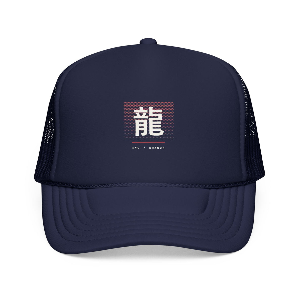 Ryu Dragon Trucker Cap in Dark Navy