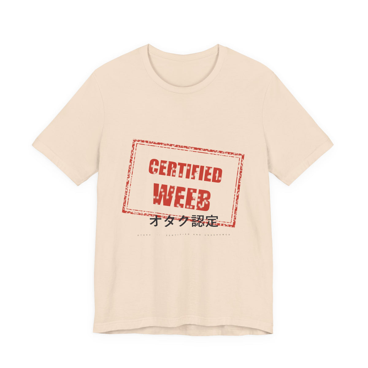 Certified Weeb Anime T-Shirt in Soft Cream
