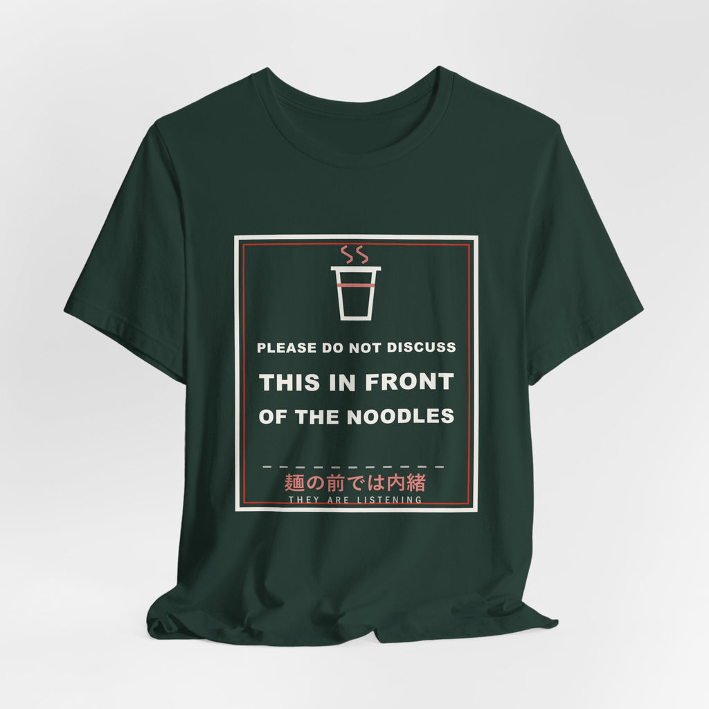 Please Do Not Discuss This In Front Of The Noodles Funny Anime T-Shirt - original anime design, view 12