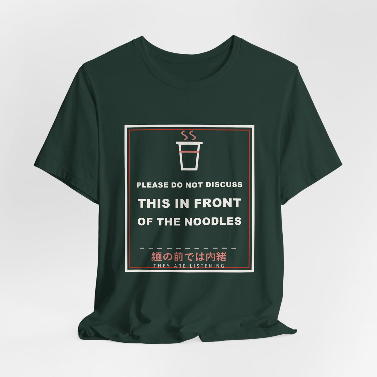 Please Do Not Discuss This In Front Of The Noodles Funny Anime T-Shirt - original anime design, view 12