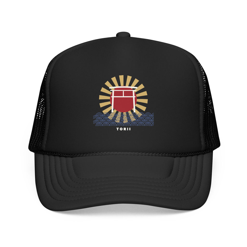 Torii Gate Trucker Cap in Black