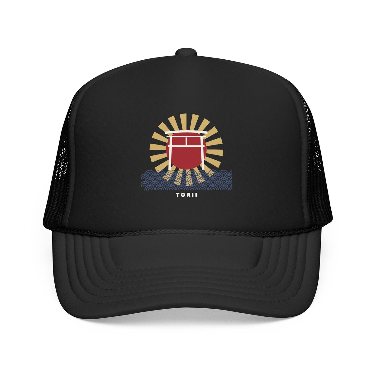 Torii Gate Trucker Cap in Black