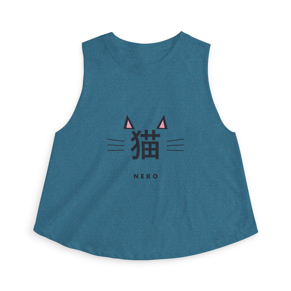 Neko Crop Top in Heather Deep Teal